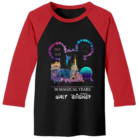 Disney World 50th Anniversary Baseball Tees, Disney Family, WDW Shirt, Magic Kingdom Shirt, Disneyland Shirt