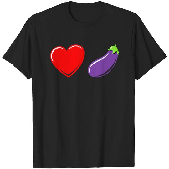 Love Eggplant | Funny Gay Pride Humor LGBTQ Silly Joke for Men Women T-Shirt