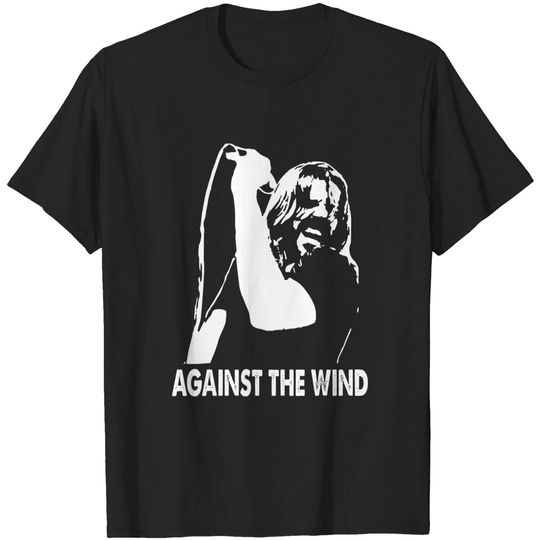 Black and White Bob Arts Seger Retro Music Against The Wind T-Shirt