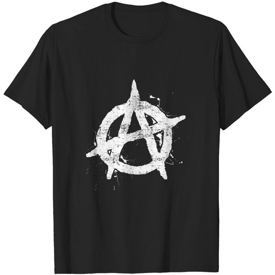 Anarchy T-shirt Cool Anarchy Symbol Sign White Large A Circle