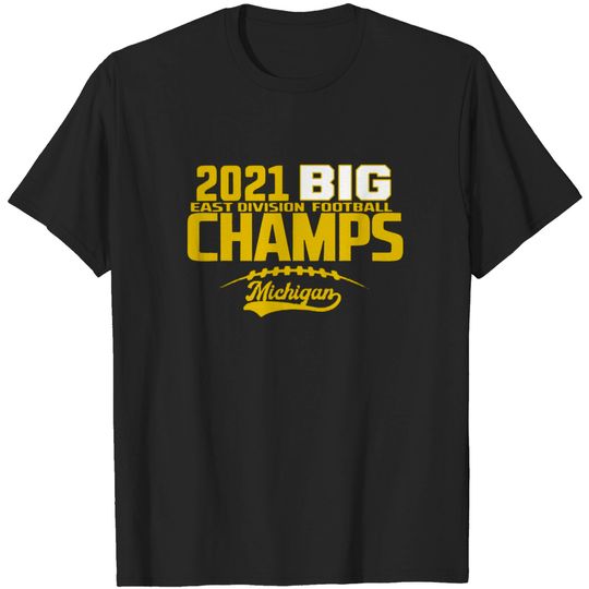 Michigan Wolverines Shirt 2021-Big 10 Football Conference Champs T-Shirt Mens Fans Gifts