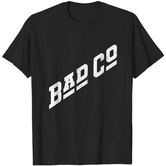 Bad Company English Hard Rock Band White Logo T-Shirt