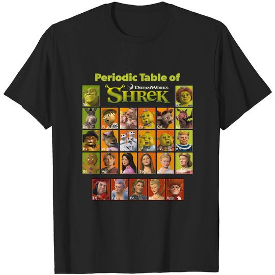 Shrek Periodic Table Of Shrek Characters T-Shirt