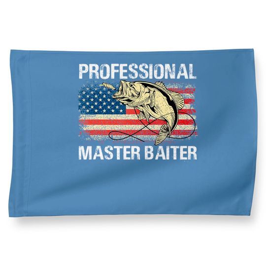 Professional Master Baiter Retro American Flag Funny Fishing House Flags