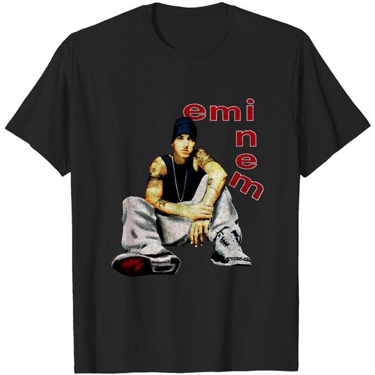 Eminem Men's Letters Slim Fit T-Shirt Black