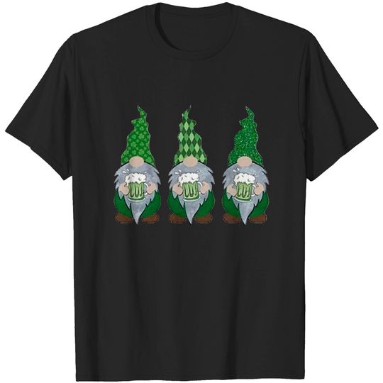 Happy St. Patrick's Day T Shirts for Women Plus Size Short Sleeve Striped Leopard Gnomes