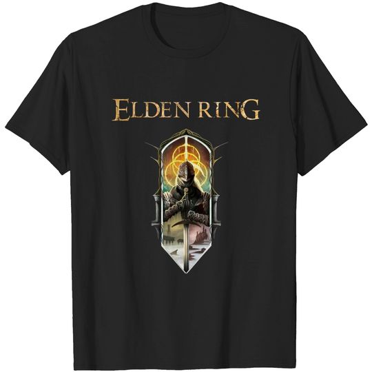 Elden Ring The Black Knight Simple T Shirt Oversized O-neck Cotton Short Sleeve Custom Men T Shirt