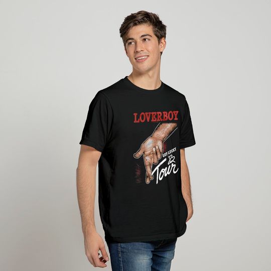 American Classics Loverboy Get Lucky Tour Black Ladies Racerback T-Shirts Tee