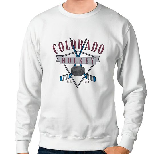 Retro Colorado Avalanche Ice Hockey Sweatshirt
