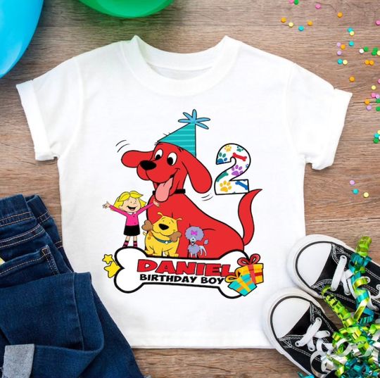 Personalized Clifford Dog Birthday Big Red Dog Shirt