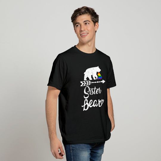 Sister Bear LGBT Christmas Rainbow Pride Gay Lesbian T-Shirt