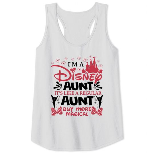 Disney Aunt Tank Tops, Magical Auntie Tank Tops, Mother's Day Tank Tops