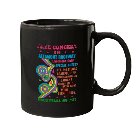 Altamont Free Concert, distressed - The Grateful Dead - Mugs