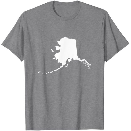 Alaska Map In White T Shirt