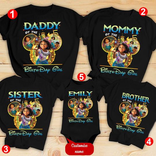 Personalized Disney Encanto Birthday Family Matching T Shirt