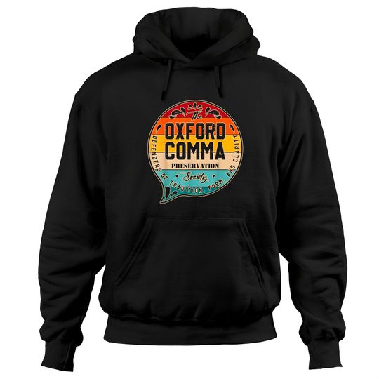 The Oxford Comma Preservation Society Team Oxford Vintage Hoodies