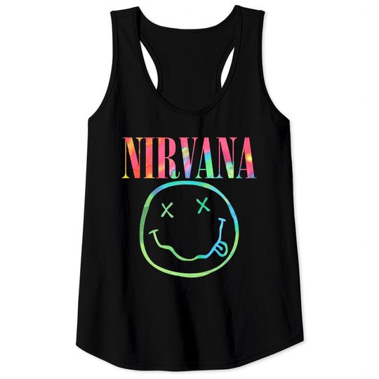 Nirvana Short-Sleeve Neon Smile Boyfriend Graphic Tank Tops