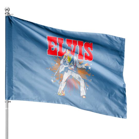 Elvis Presley Official Retro House Flag