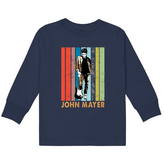 Vintage John Arts Mayer Guitar Musical Legends Live Forever  Kids Long Sleeve T-Shirts