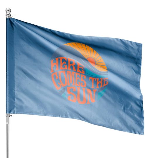 Here Comes the Sun Vintage House Flags