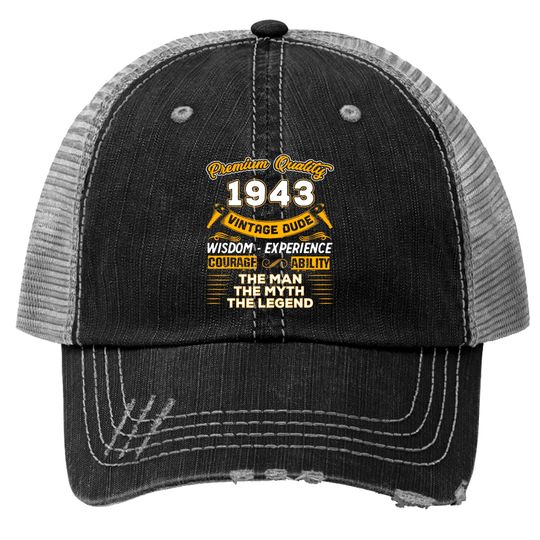The Man Myth Legend 1943 79th Birthday Gift For 79 Years Old Trucker Hats