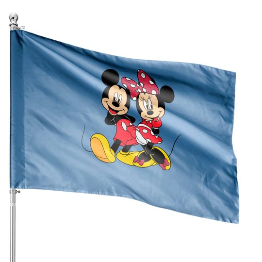 Valentine House Flag For Toddlers House Flags Disney Mickey and Minnie Mouse