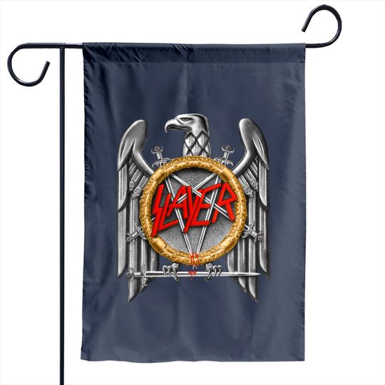 Slayer Silver Eagle Garden Flag