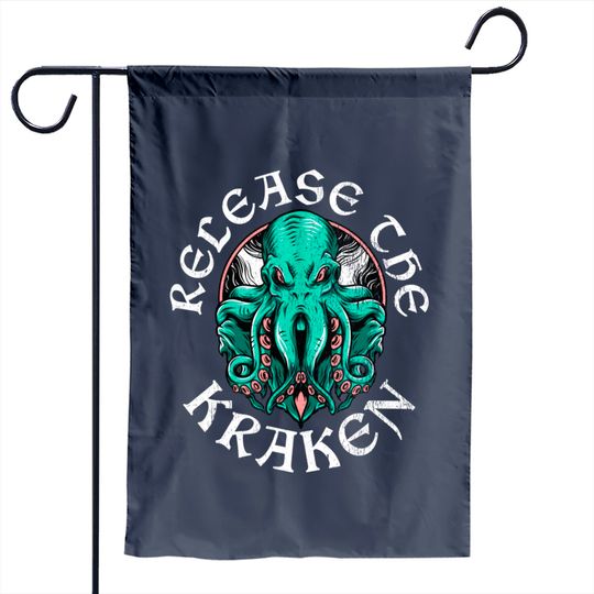Release The Kraken Garden Flag