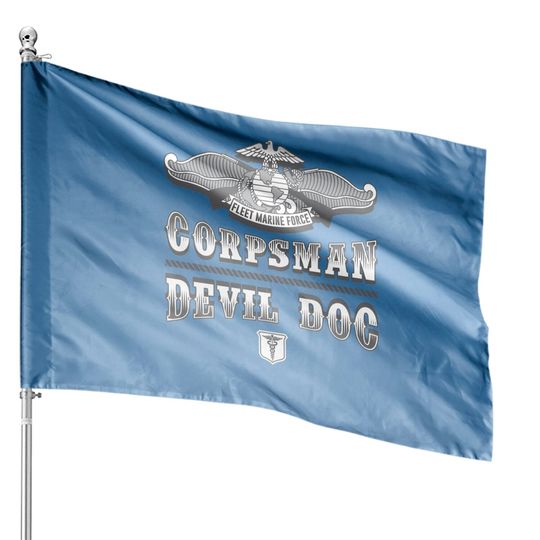 Navy Corpsman Devil Doc FMF 8404 House Flags