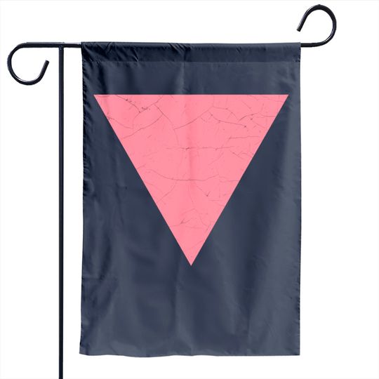 Vintage Gay Garden Flag Pride Pink Triangle