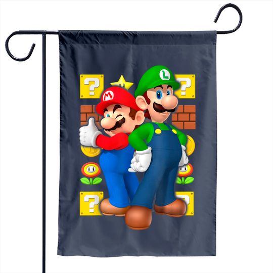 Mario Garden Flag Nintendo Super Mario Luigi Thumbs Up Graphic