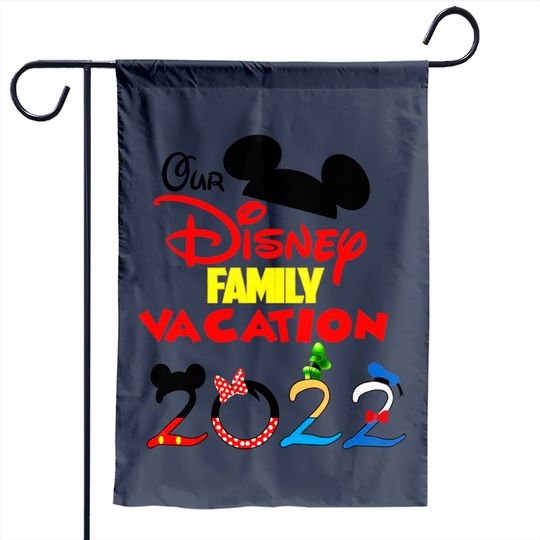 2022 Family Vacation Mickey Mouse Garden Flag