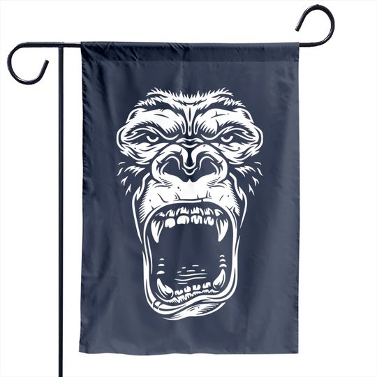 Gorilla Face, Angry Gorilla, Gorilla, Beast, Ape Garden Flag