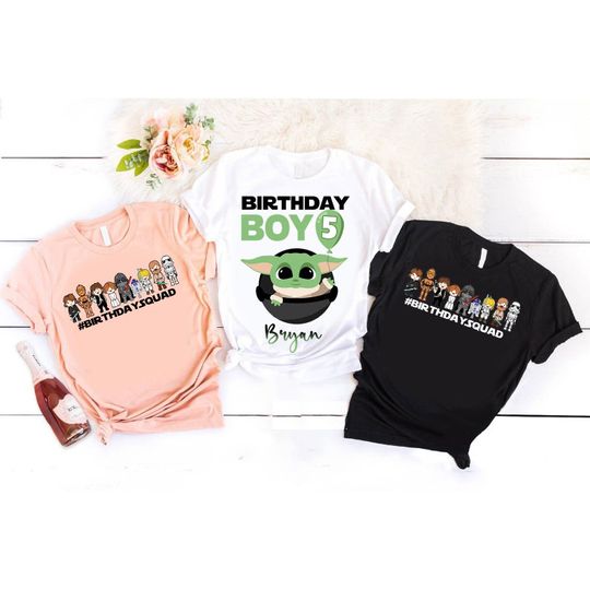 Baby Yoda Birthday Family Matching Star Wars Shirt