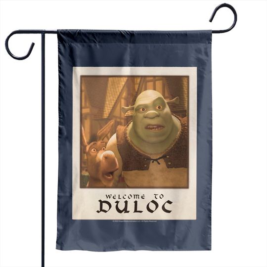 Shrek Welcome To Duloc Shrek And Donkey Polaroid Garden Flags