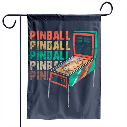 Retro Pinball Machine Garden Flag Women Men Gamer Geek Vintage Garden Flag