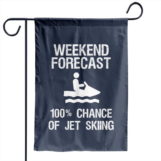 Jet Ski Funny Garden Flag - Weekend Forecast