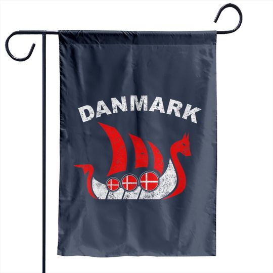 Danmark Viking Ship Garden Flag Denmark Flag Colors