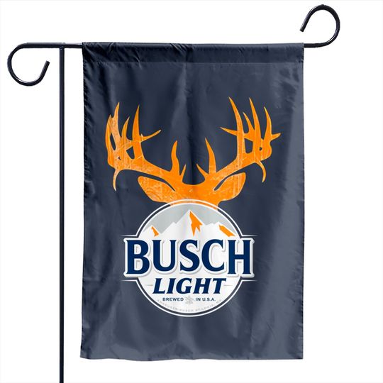 Light Beer Hunter Orange Buck Horns Garden Flag