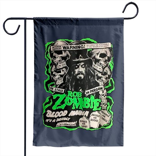 Ualwory Rob Zombie Garden Flag Cotton Fashion Sports Casual Round Neck Short Sleeve Garden Flag