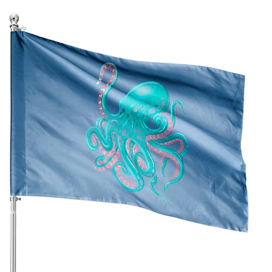 Kraken Octopus House Flag