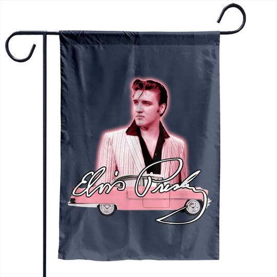 Elvis Pink Classic Car Women's Garden Flag