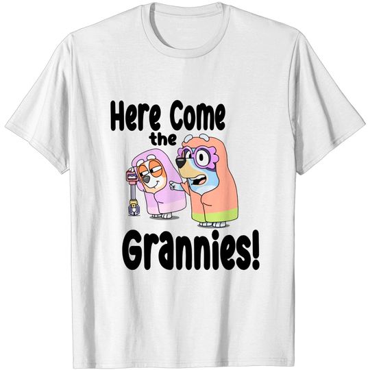 Grannies (Dark Text) - BlueyDad Cartoon - T-Shirt