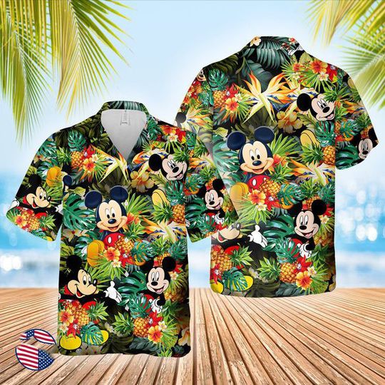Mickey Mouse Pineapple Fruit Tropical Hawaiian Shirt