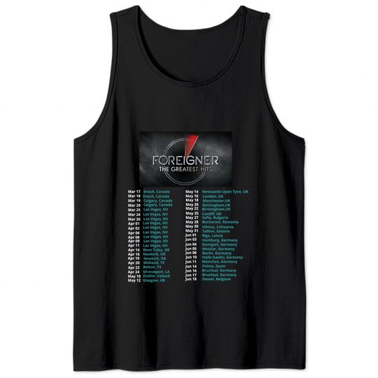 Foreigner The Greatest Hits Tour 2022 Tank Tops