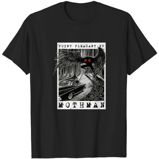Mothman Encounter - 1966 Point Pleasant Original Cryptid Art Premium T-Shirt
