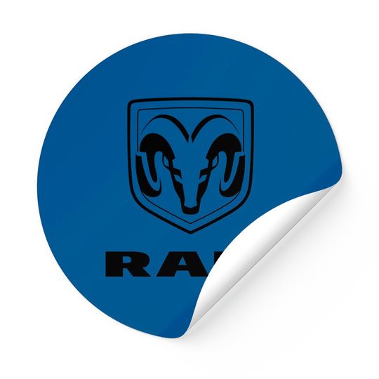 Men Ram Trucks Black Logo Sticker