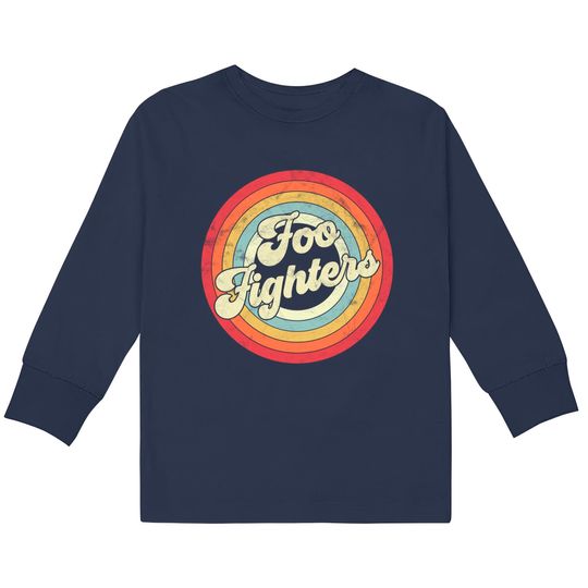 Rainbow Faded - Retro Style - FF Band Fighters -  Kids Long Sleeve T-Shirts