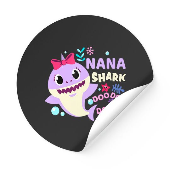 Nana Shark Doo Doo Sticker For Birthday Boy, Girl, Kids Gift Sticker