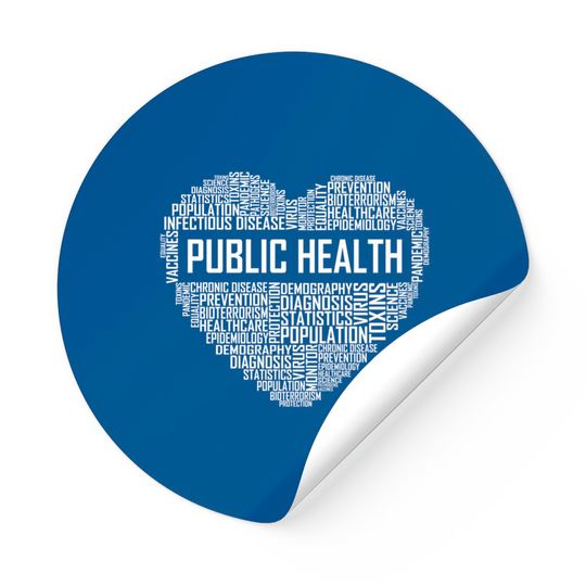 Public Health Heart Gift Healthcare Worker Epidemiologist Sticker
